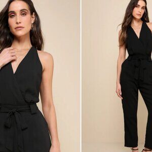 NWT Lulu's "In the City" Black Jumpsuit